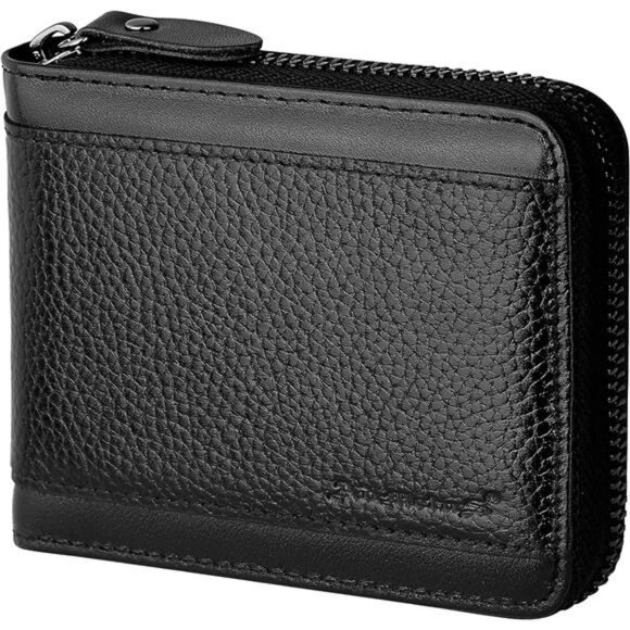 Other - Mens Wallets Zipper Leather Black